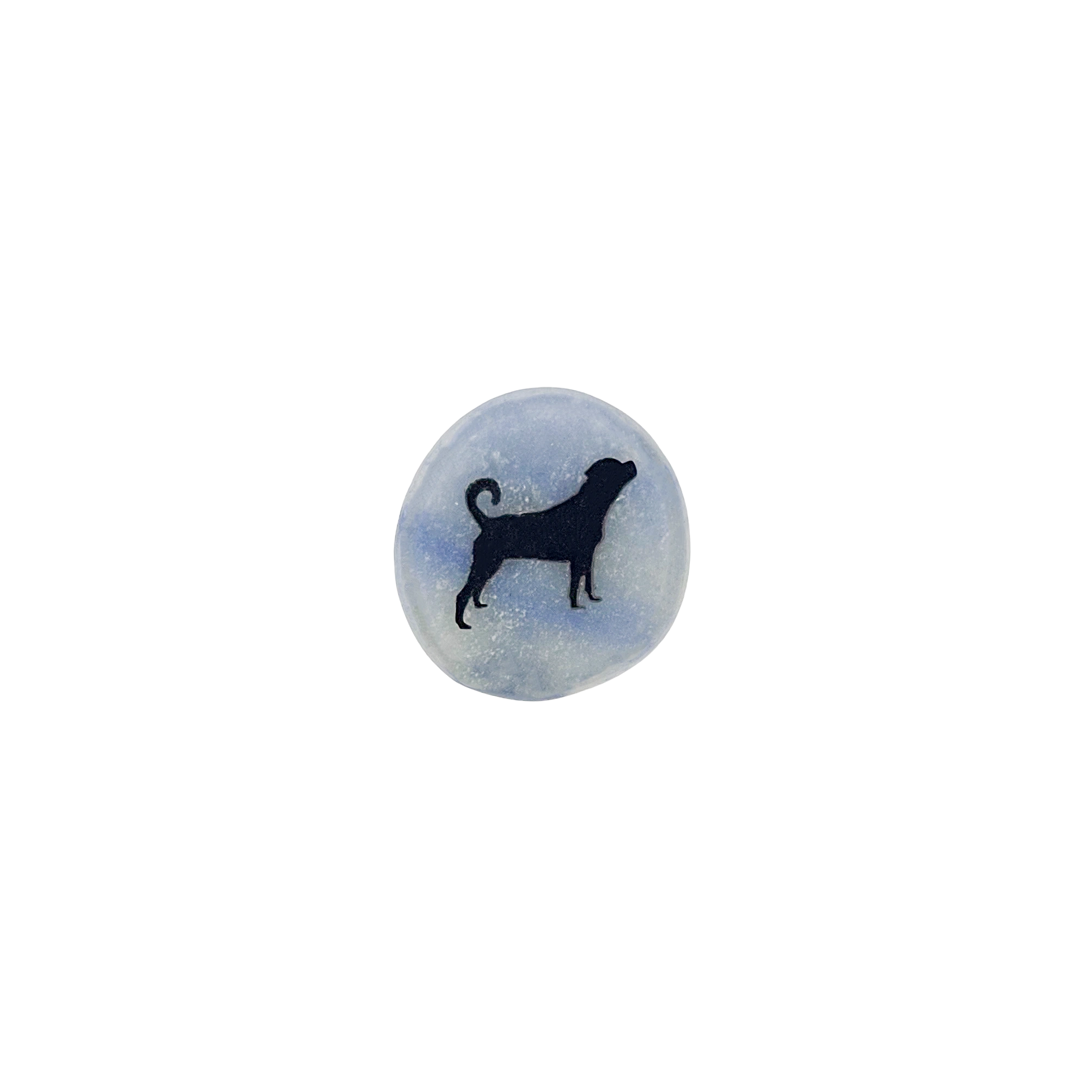 Edelstein Rottweiler Hund blau Edelstein Rottweiler Hund blau