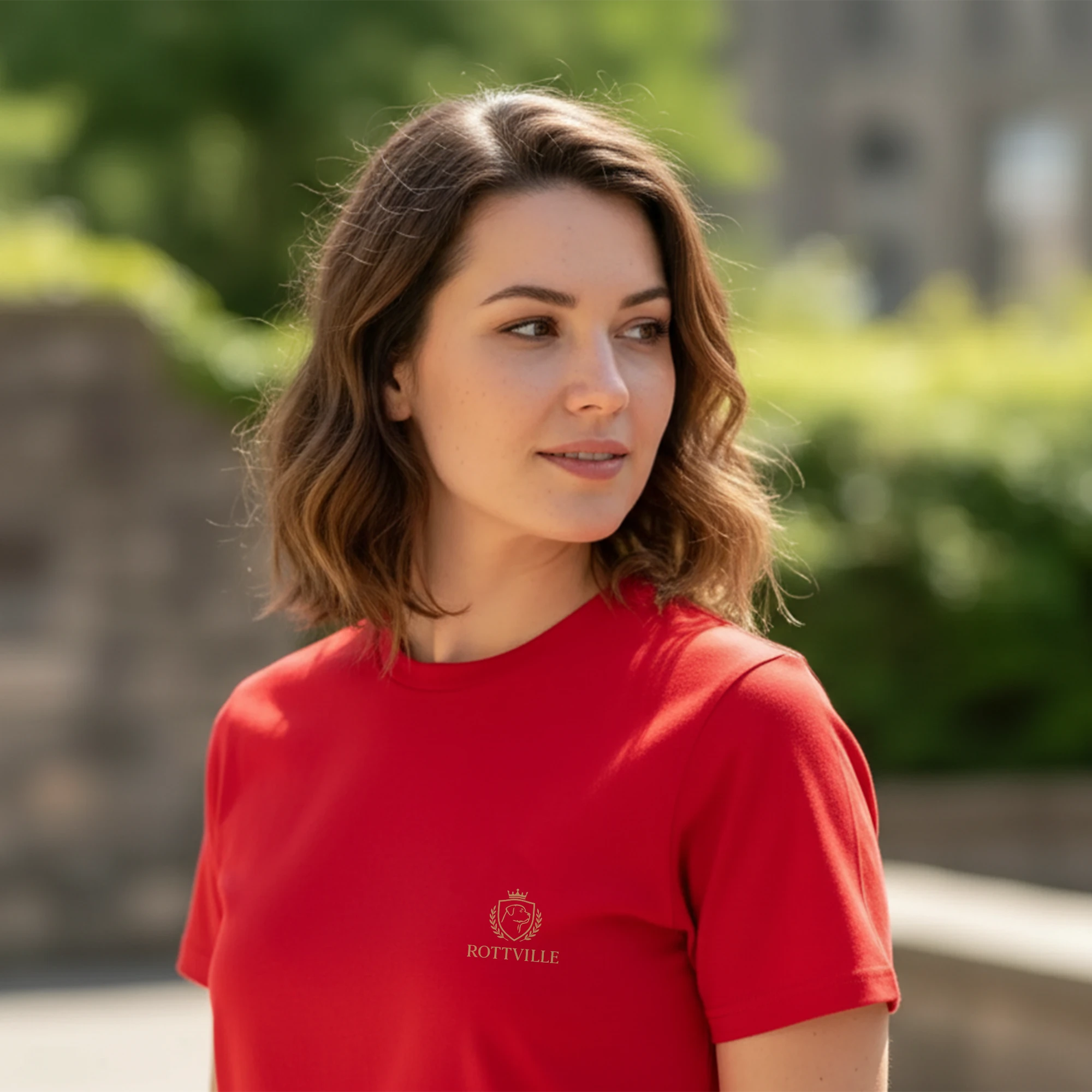 ROTTVILLE T-Shirt, Unisex, Rot mit goldenem Logo ROTTVILLE T-Shirt, Unisex, Rot mit goldenem Logo