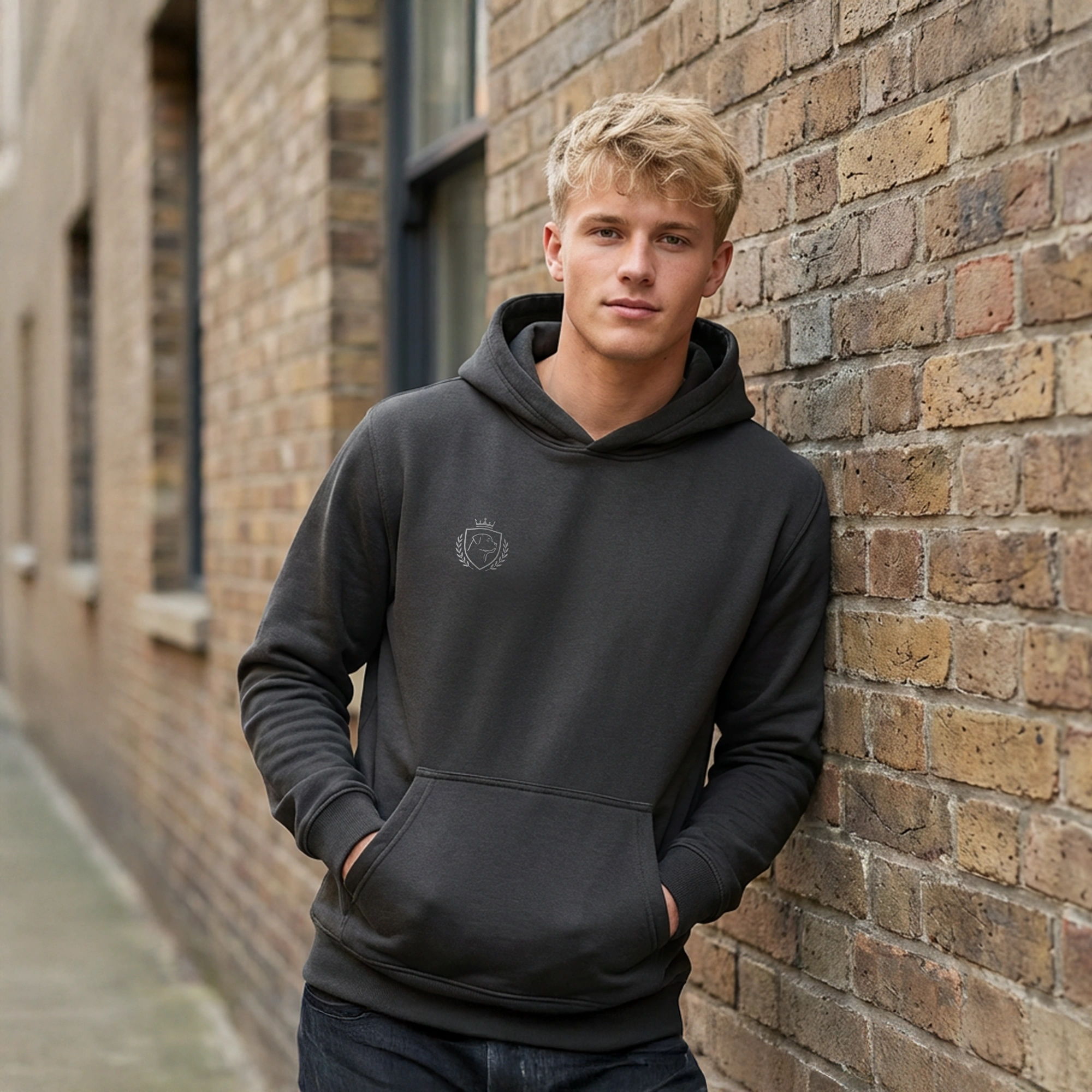 ROTTVILLE Hoodie, Unisex, Schwarz mit silbernen Details ROTTVILLE Hoodie, Unisex, Schwarz mit silbernen Details