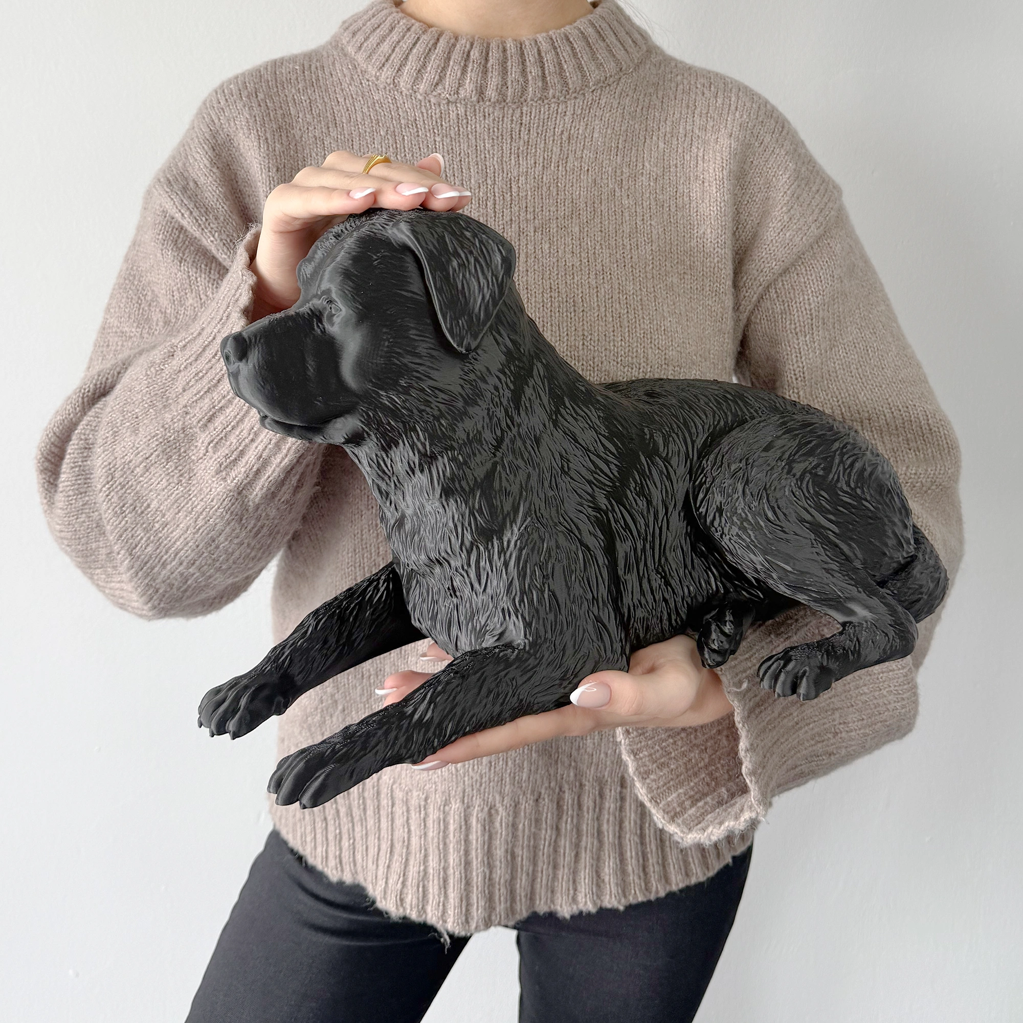 Rottweiler 3D-Skulptur, Liegend, Groß Rottweiler 3D-Skulptur, Liegend, Groß