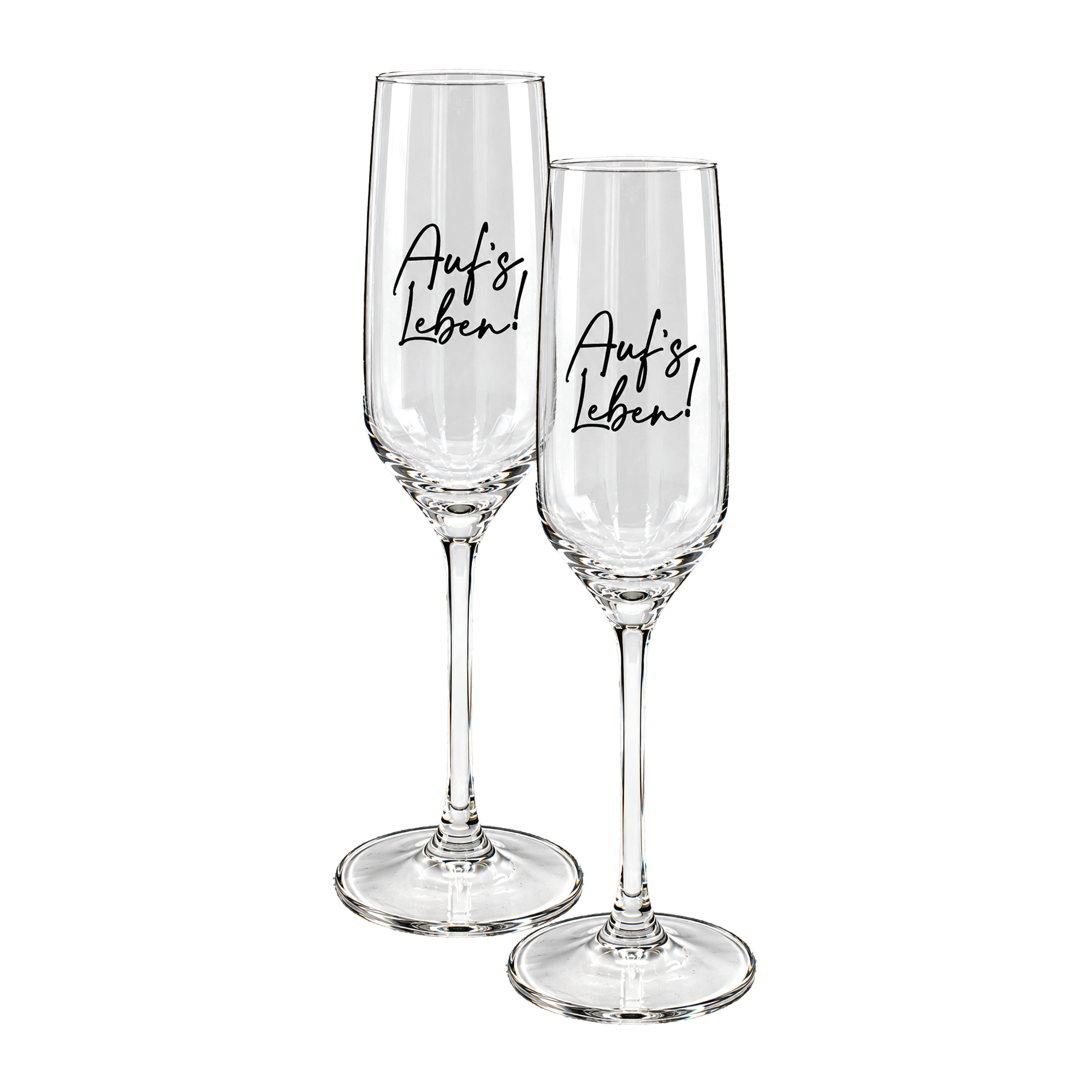 Sektglas "Auf's Leben!" – elegante Sektflöte mit Schriftzug Sektglas "Auf's Leben!" – elegante Sektflöte mit Schriftzug