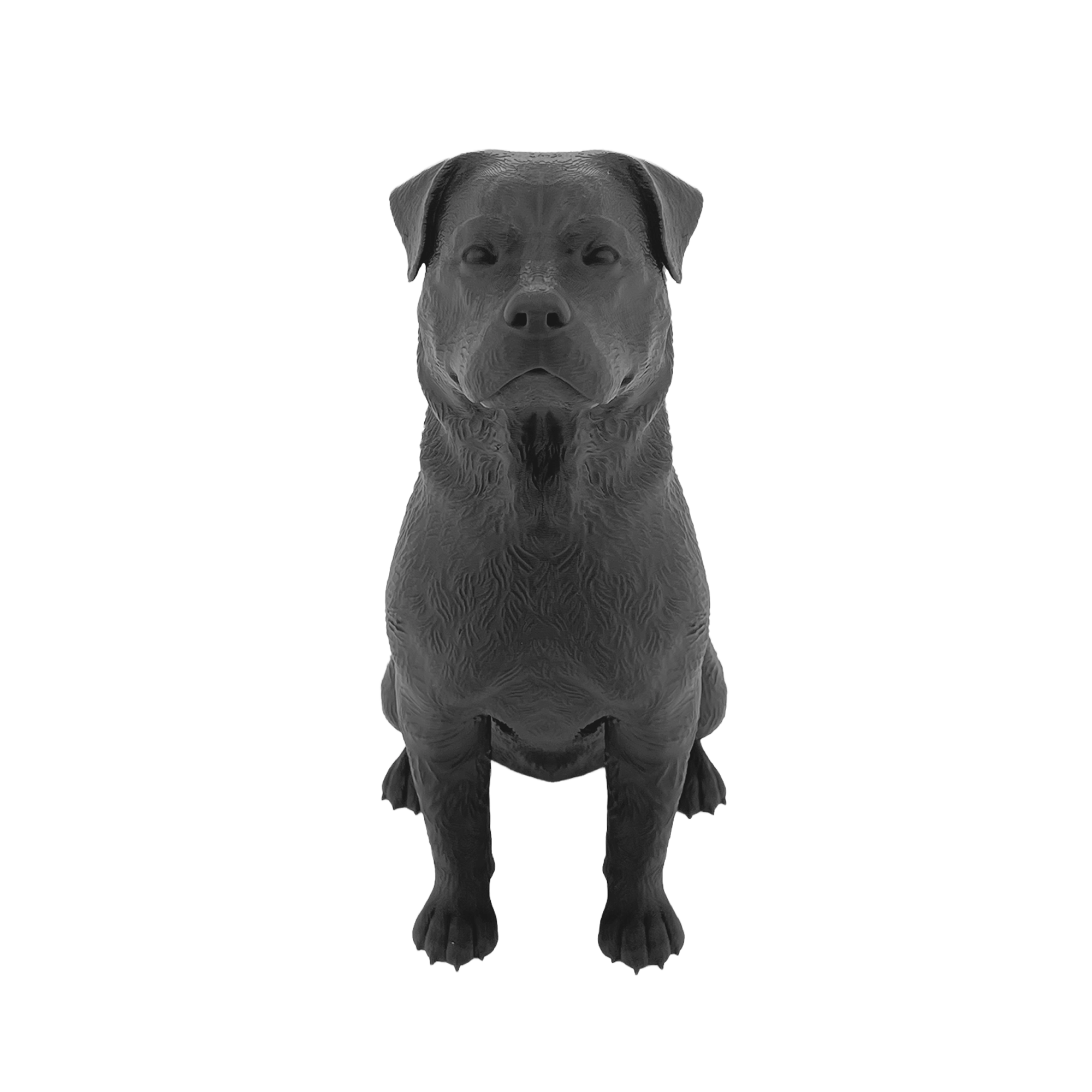Rottweiler Figur sitzend – 3D-gedruckte Dekofigur aus Kunststoff | 34 cm Rottweiler Figur sitzend – 3D-gedruckte Dekofigur aus Kunststoff | 34 cm