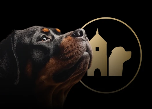 Rottweiler Shop Logo mit Hund Rottweiler Shop Logo mit Hund