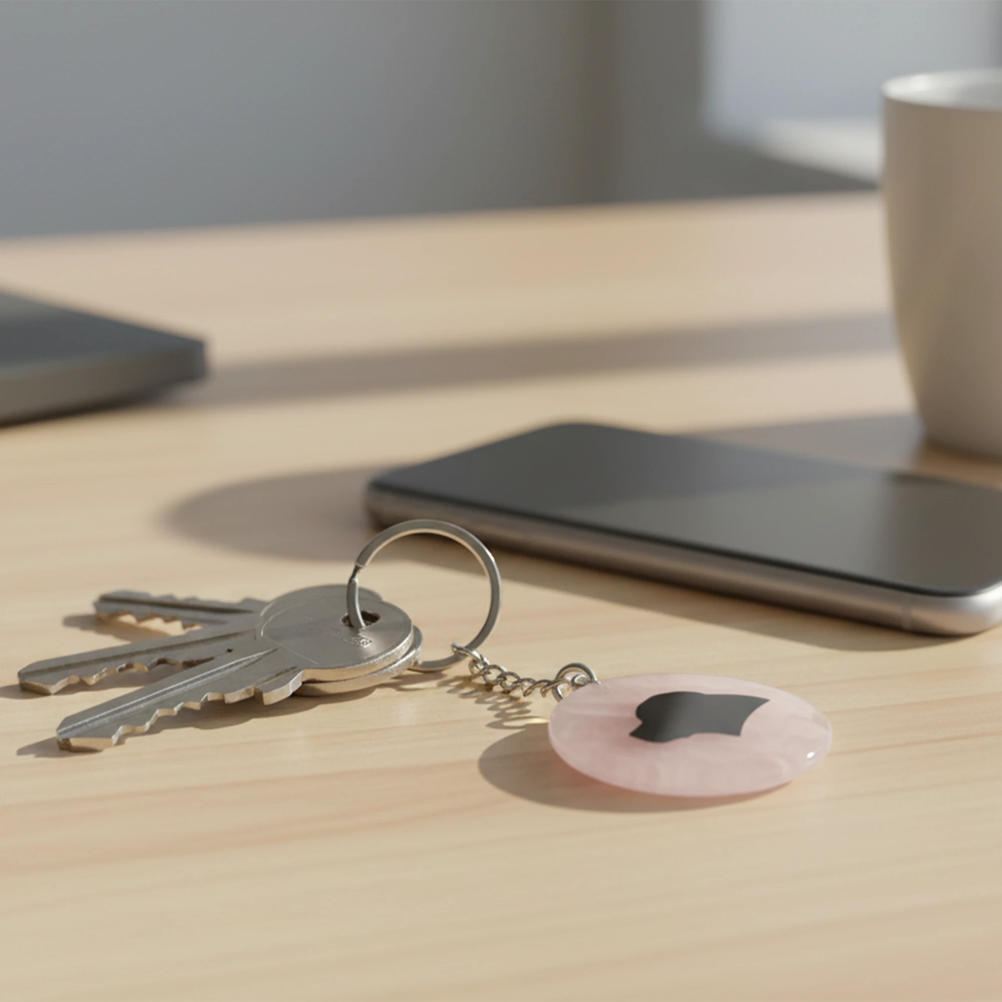 Edelstein-Anhänger, Rottweiler Kopf, Rosa Edelstein-Anhänger, Rottweiler Kopf, Rosa