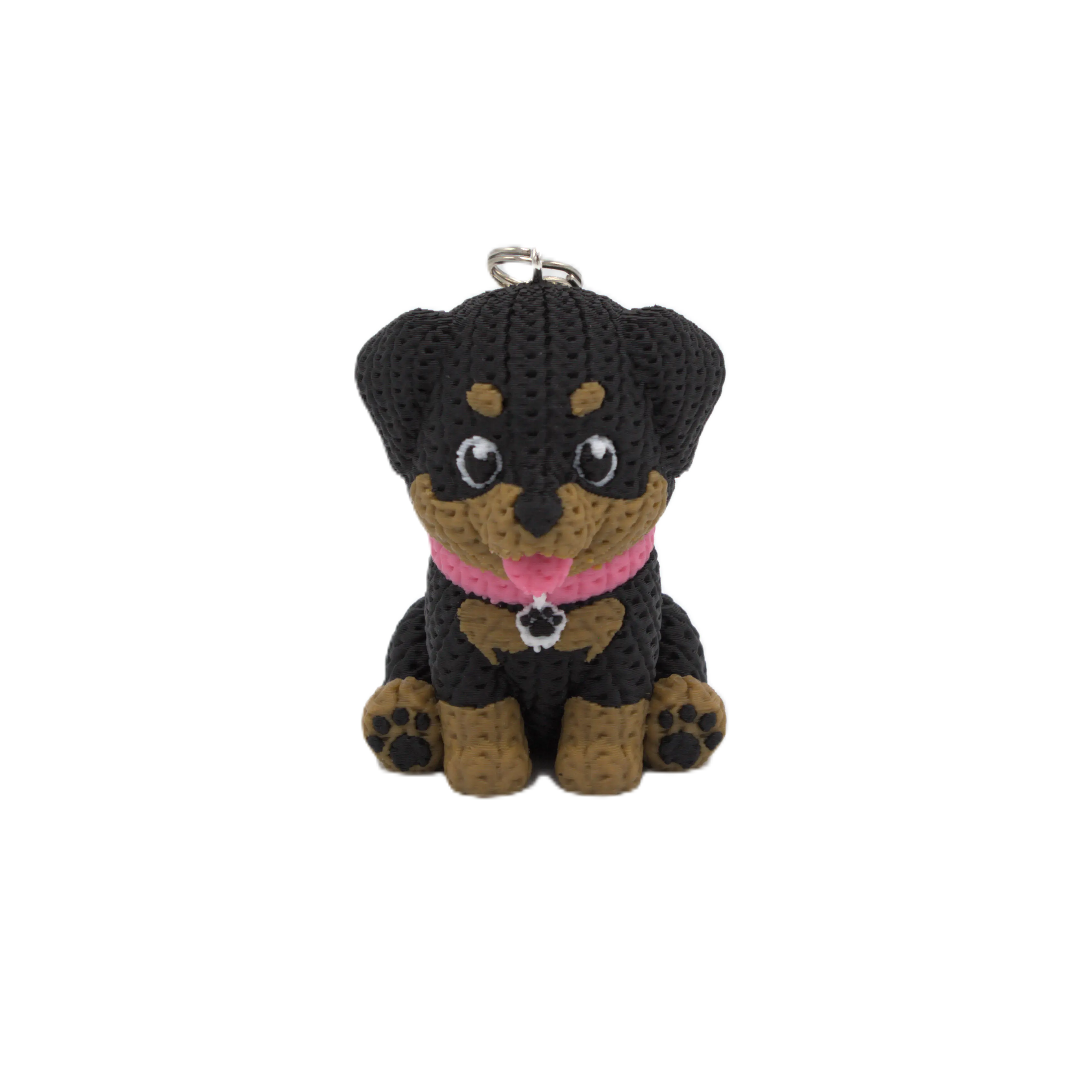 3D-gedruckter Rottweiler-Schlüsselanhänger in Strickoptik (6 cm)