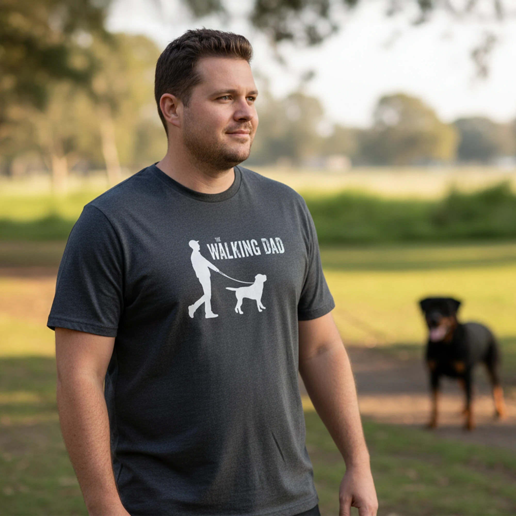 "The Walking Dad" T-Shirt, Herren, Grau
