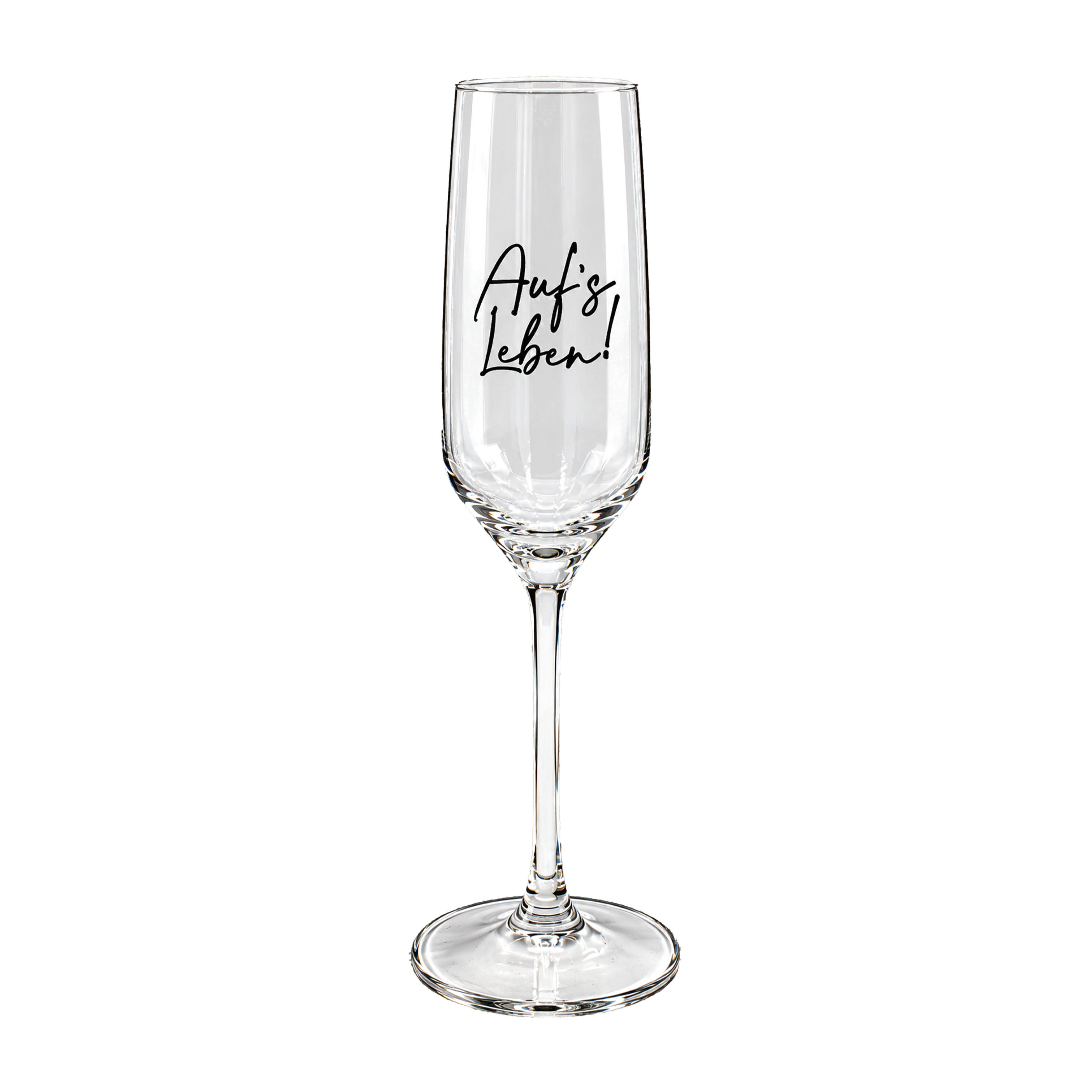 Sektglas "Auf's Leben!" – elegante Sektflöte mit Schriftzug Sektglas "Auf's Leben!" – elegante Sektflöte mit Schriftzug