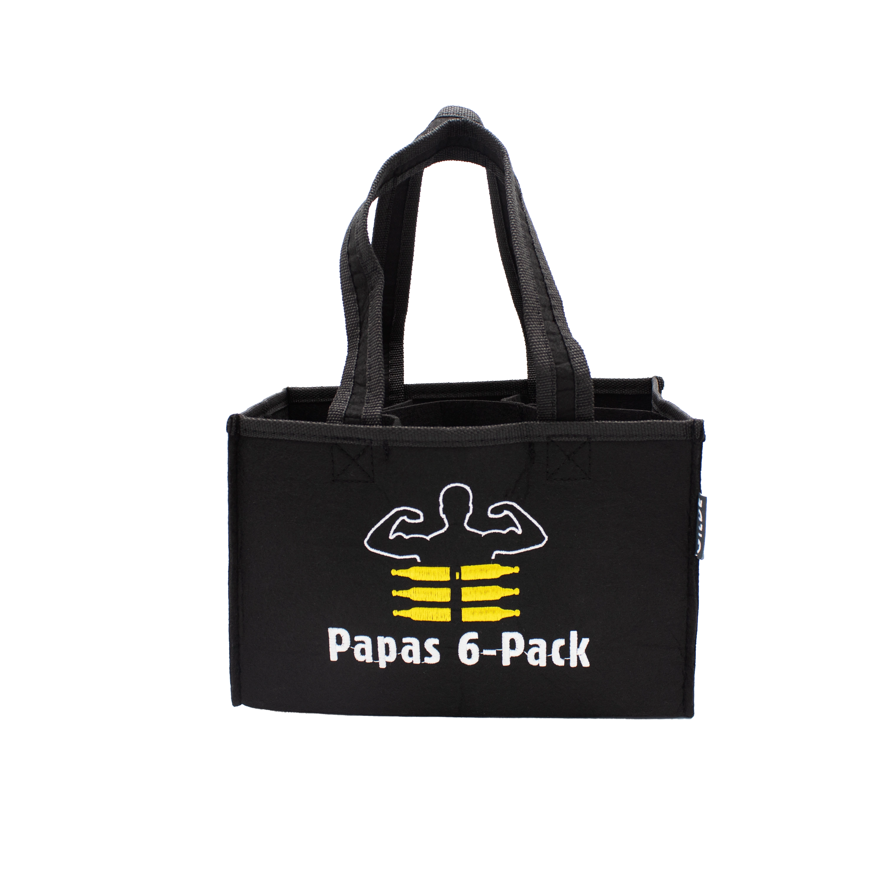 Männer-Handtasche aus Filz "Papas 6-Pack" – Flaschentasche für 6x 0,33 l