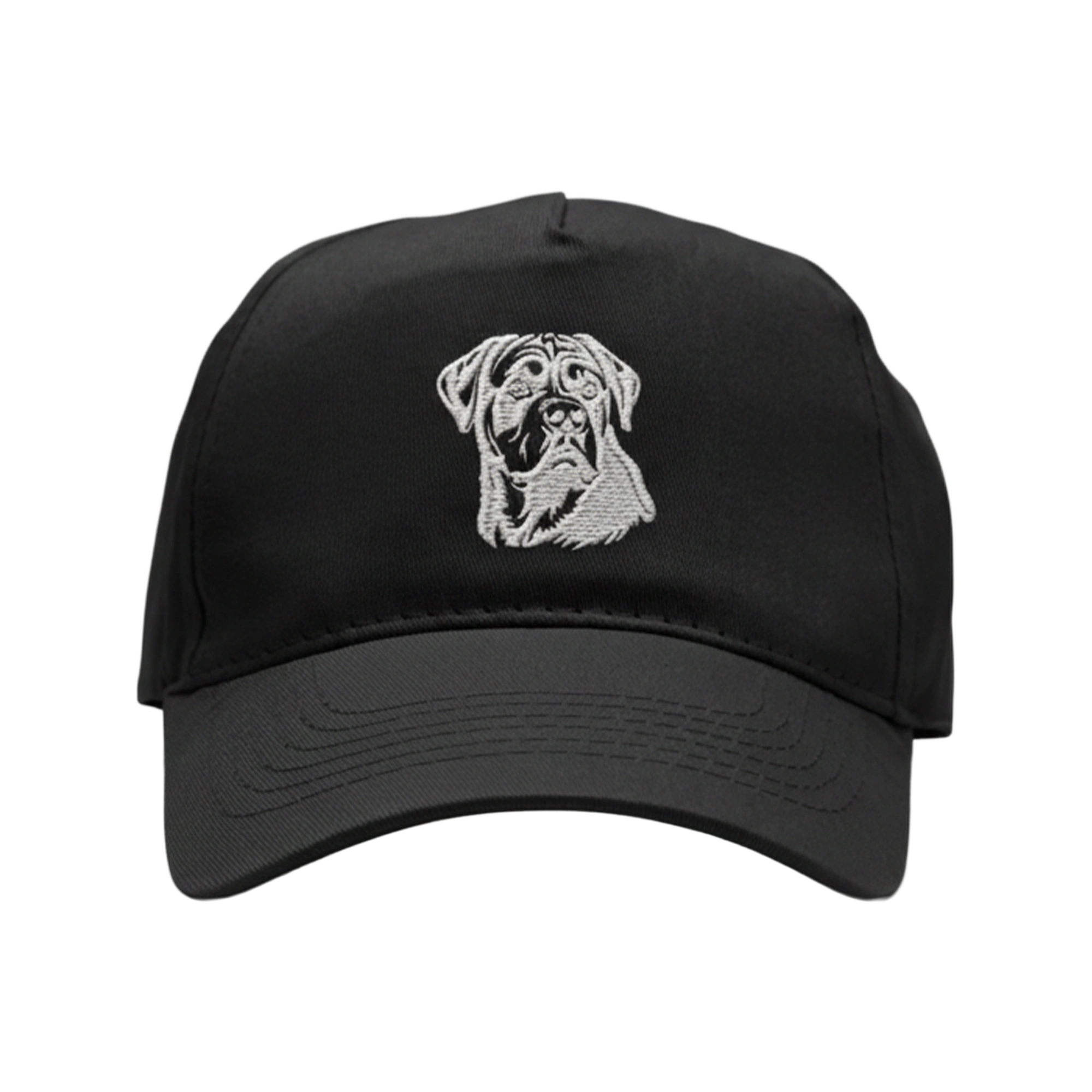 Cap Schwarz – mit Rottweiler-Motiv Cap Schwarz – mit Rottweiler-Motiv