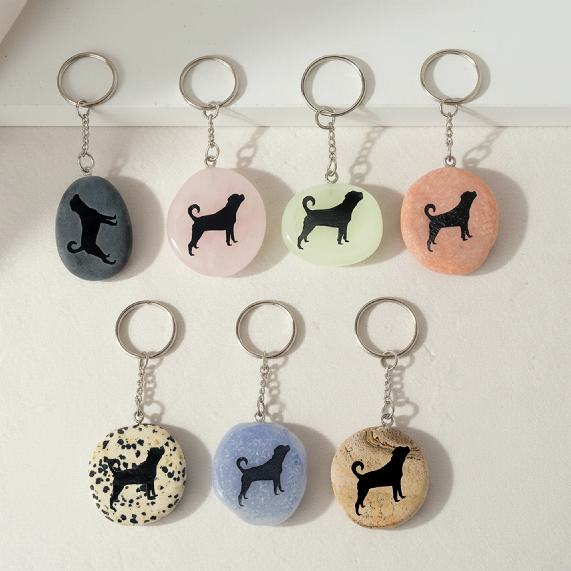 Edelstein-Anhänger, Rottweiler Edelstein-Anhänger, Rottweiler