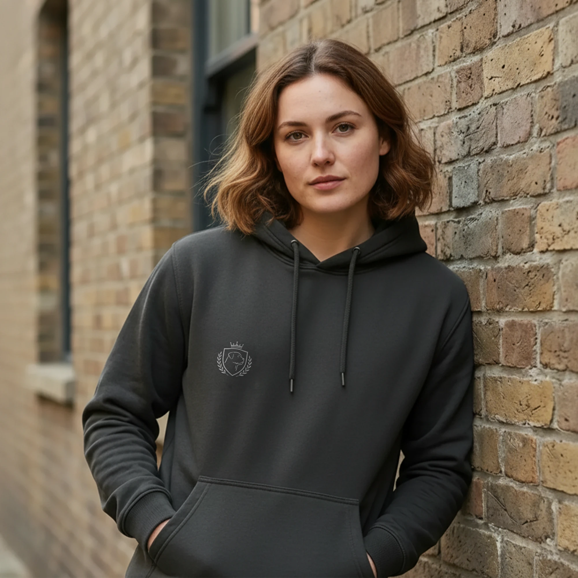 ROTTVILLE Hoodie, Unisex, Schwarz mit silbernen Details ROTTVILLE Hoodie, Unisex, Schwarz mit silbernen Details