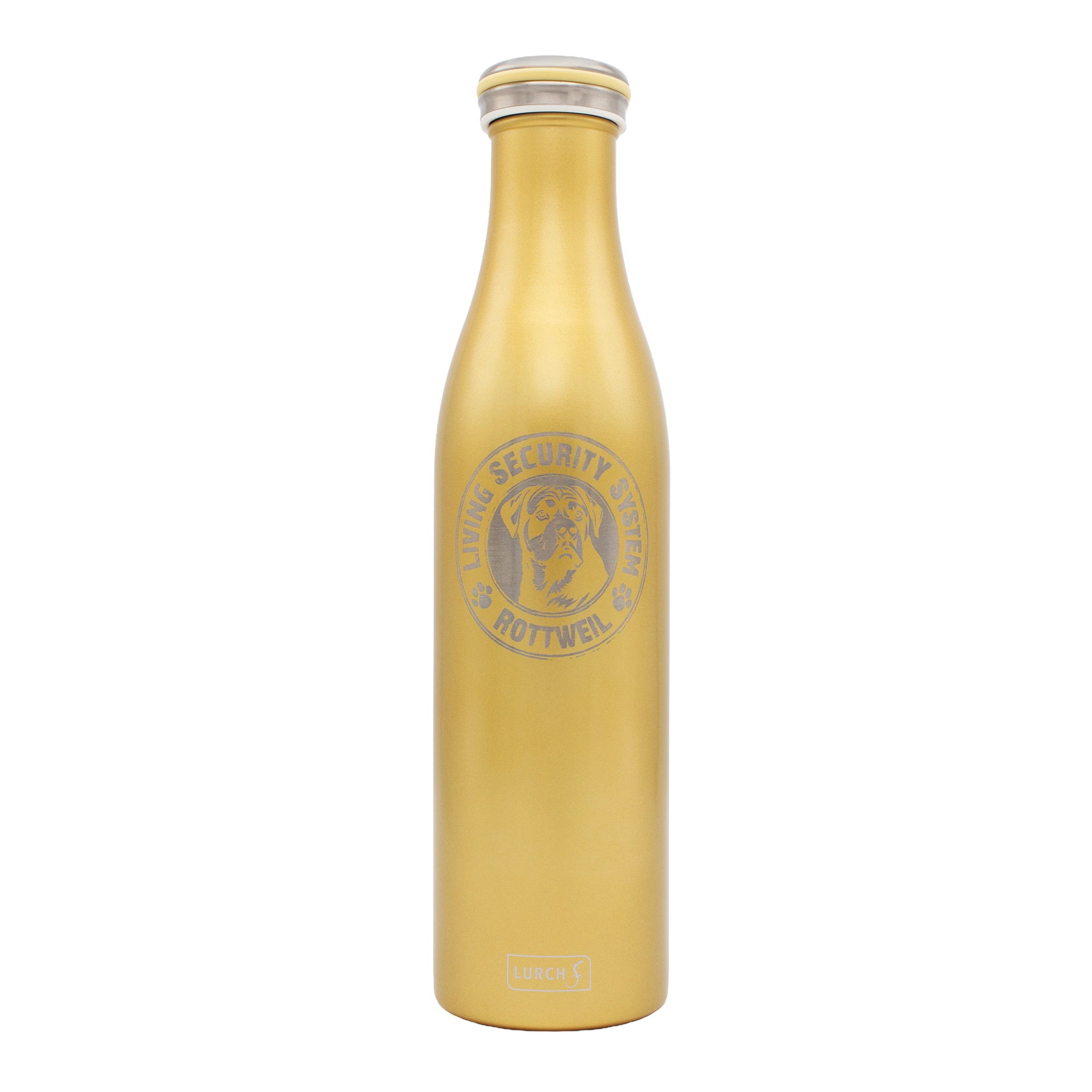 RW-Shop Isolierflasche, Living Security System, Gold, 0,75l RW-Shop Isolierflasche, Living Security System, Gold, 0,75l