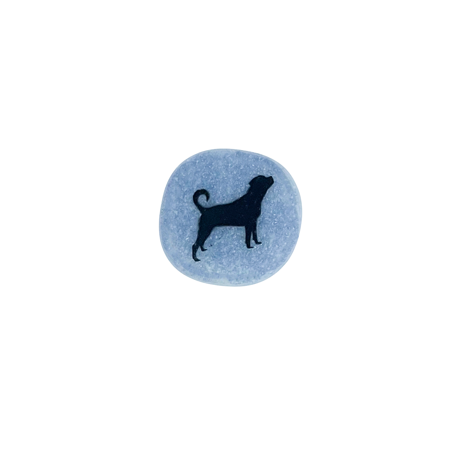 Edelsstein Rottweiler Druck blau