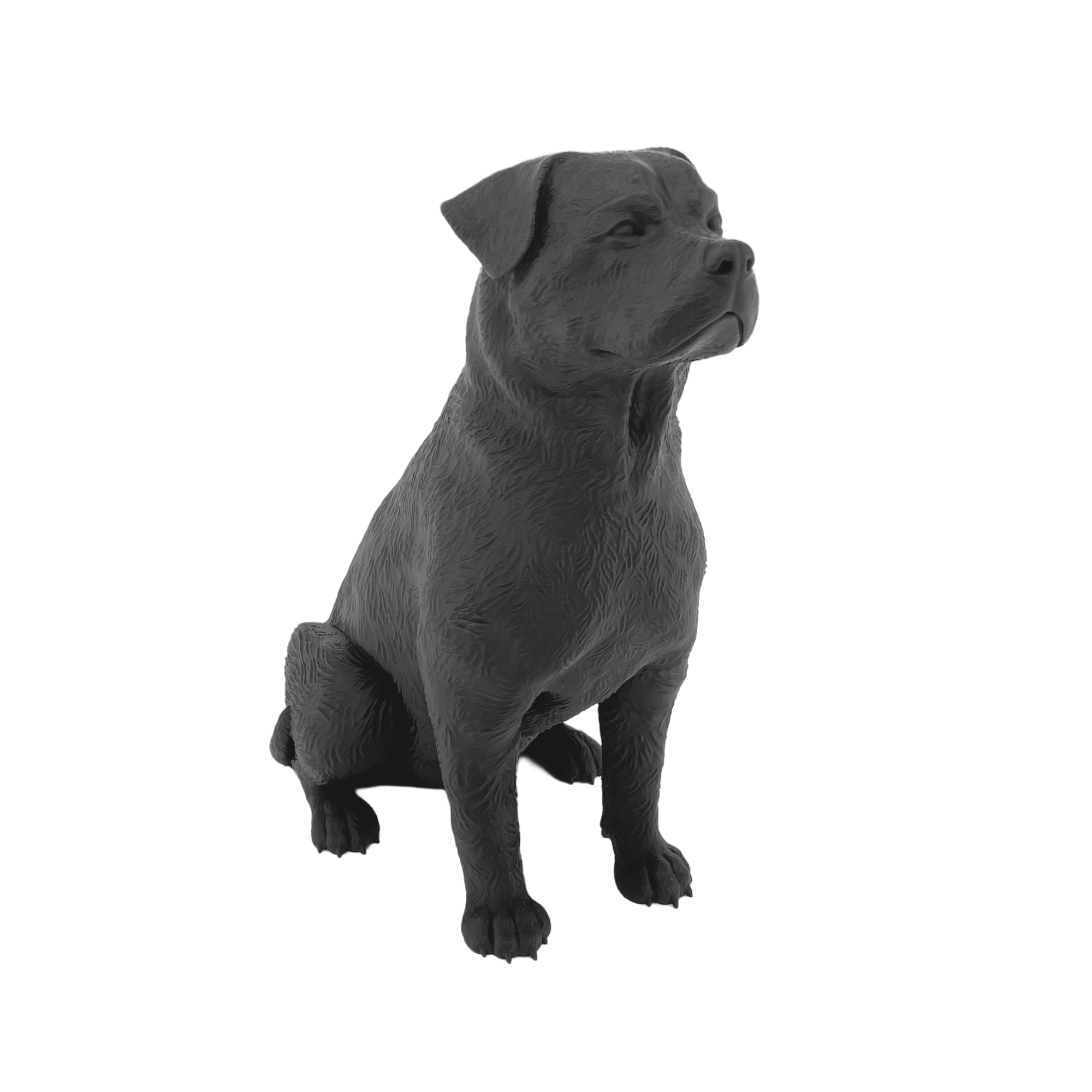 Rottweiler Figur sitzend – 3D-gedruckte Dekofigur aus Kunststoff | 34 cm Rottweiler Figur sitzend – 3D-gedruckte Dekofigur aus Kunststoff | 34 cm