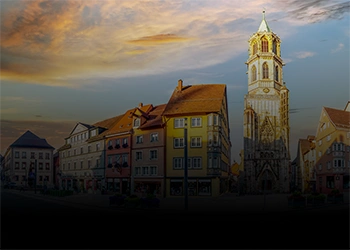 Rottweil Stadt Impression bei Abendsonne