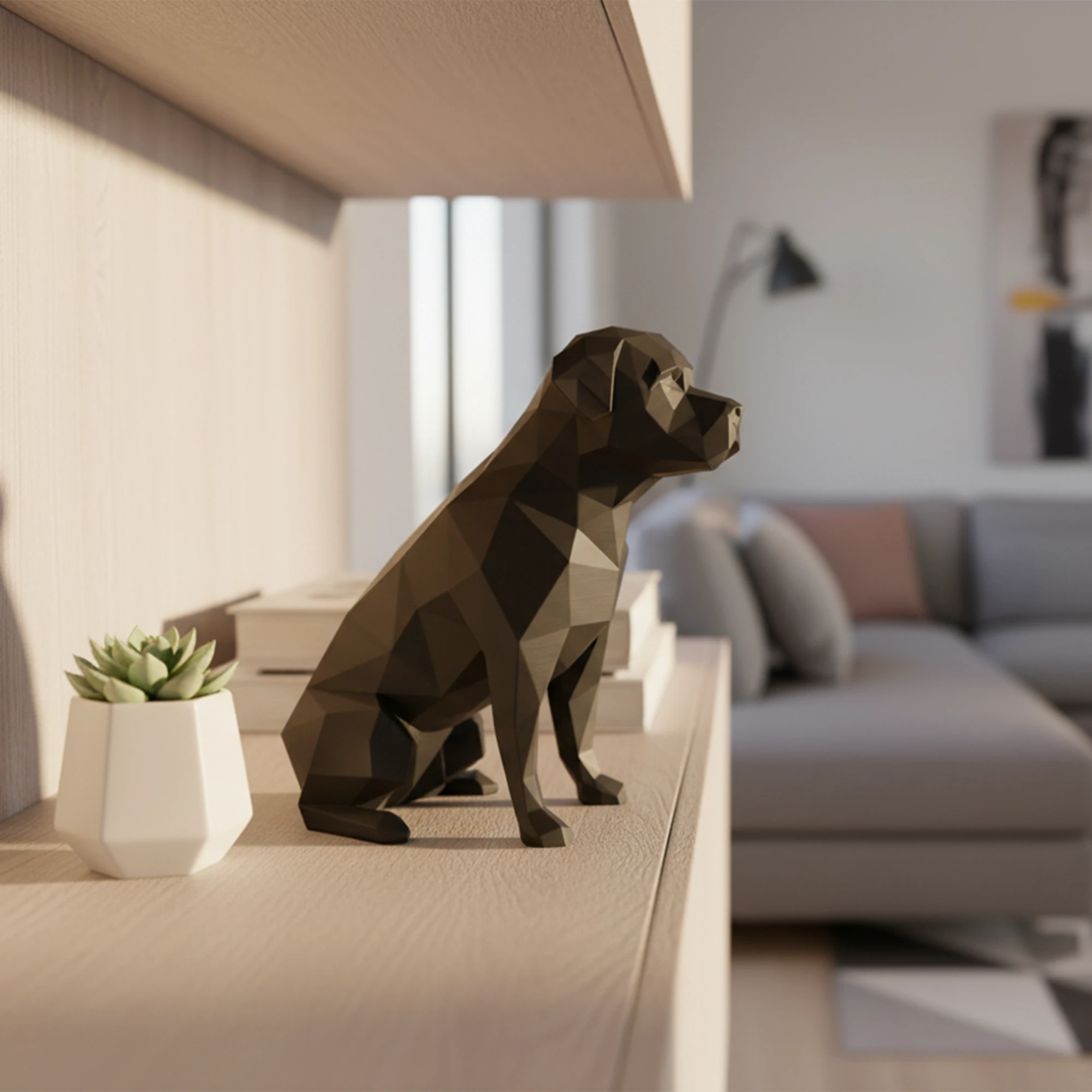 Rottweiler 3D-Skulptur, Modern, Kunststoff, Groß Rottweiler 3D-Skulptur, Modern, Kunststoff, Groß