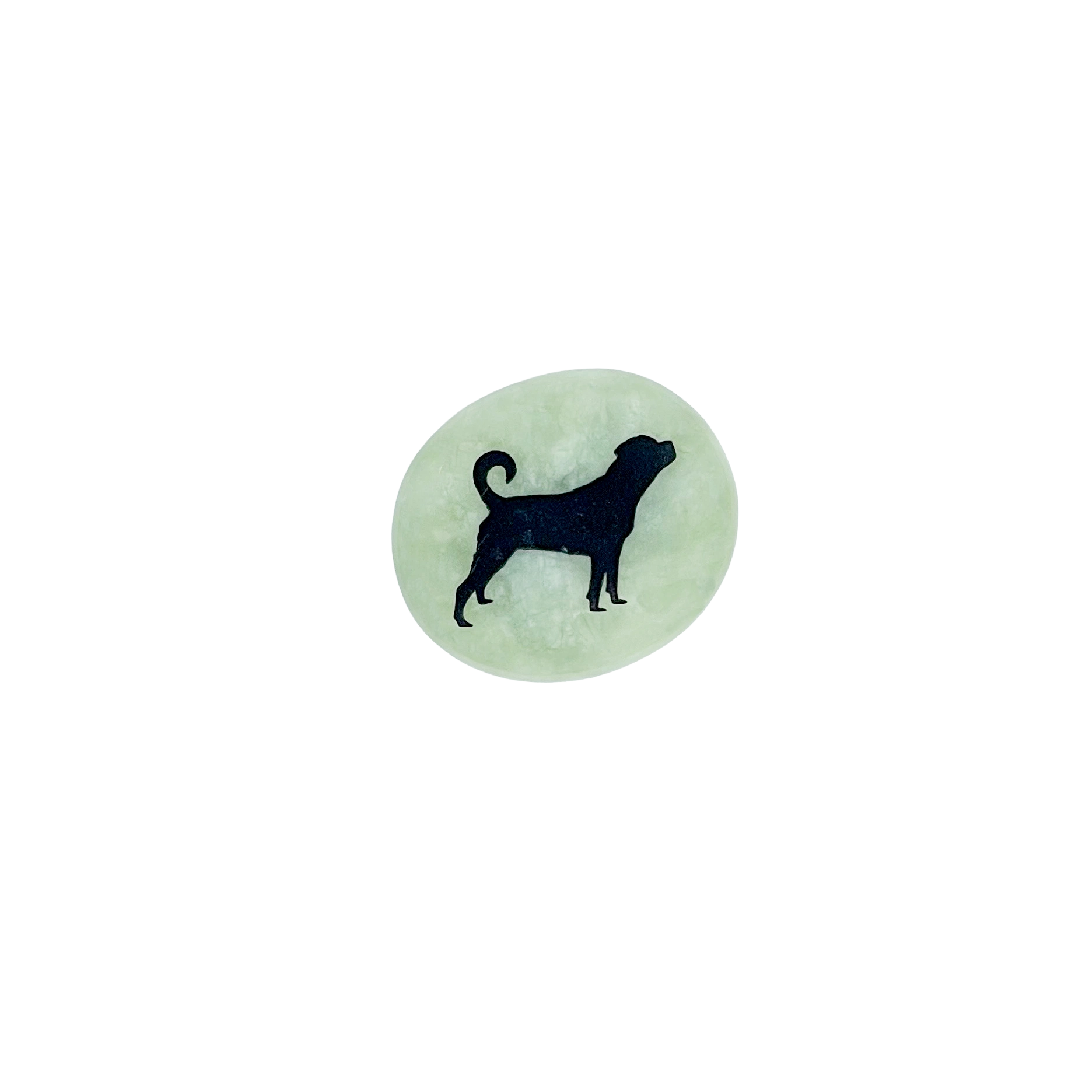 Edelsstein Rottweiler Druck grün Edelsstein Rottweiler Druck grün