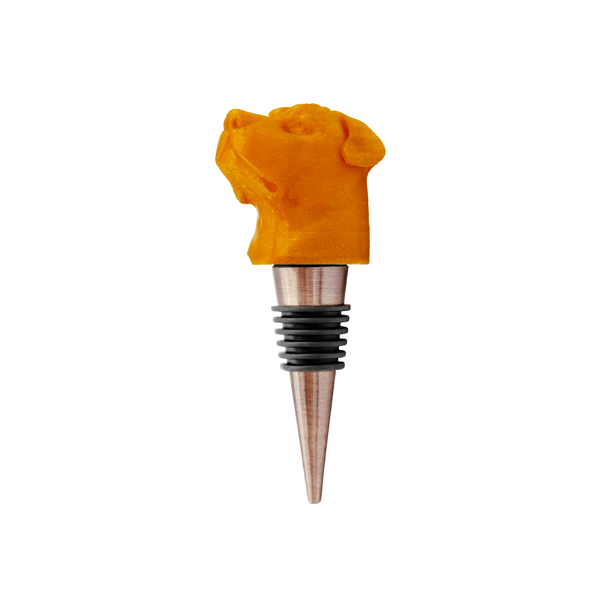 ROTTVILLE Flaschenverschluss, Rottweiler Kopf, Gold-Rosé ROTTVILLE Flaschenverschluss, Rottweiler Kopf, Gold-Rosé