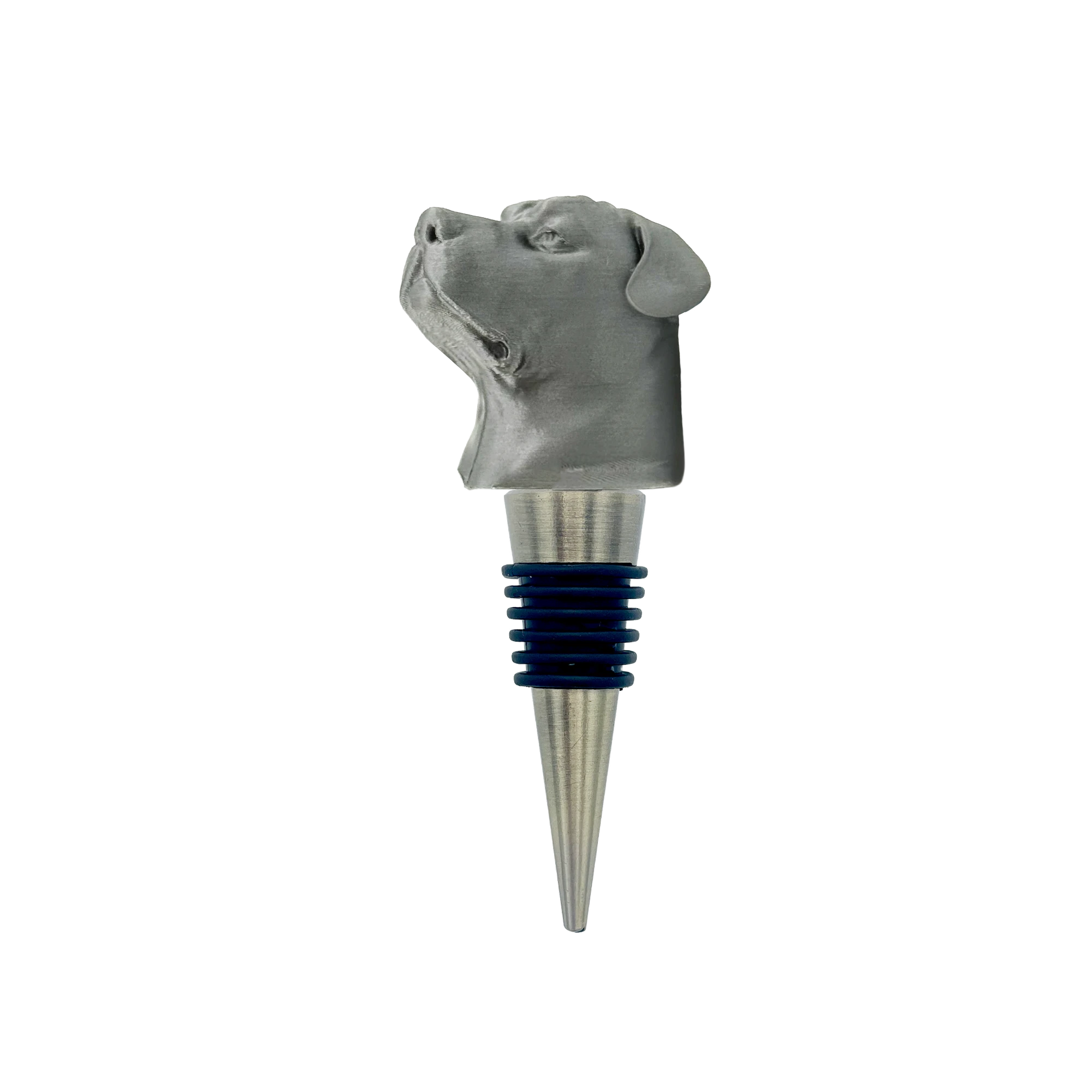 ROTTVILLE Flaschenverschluss, Rottweiler Kopf, Silber-Champagner