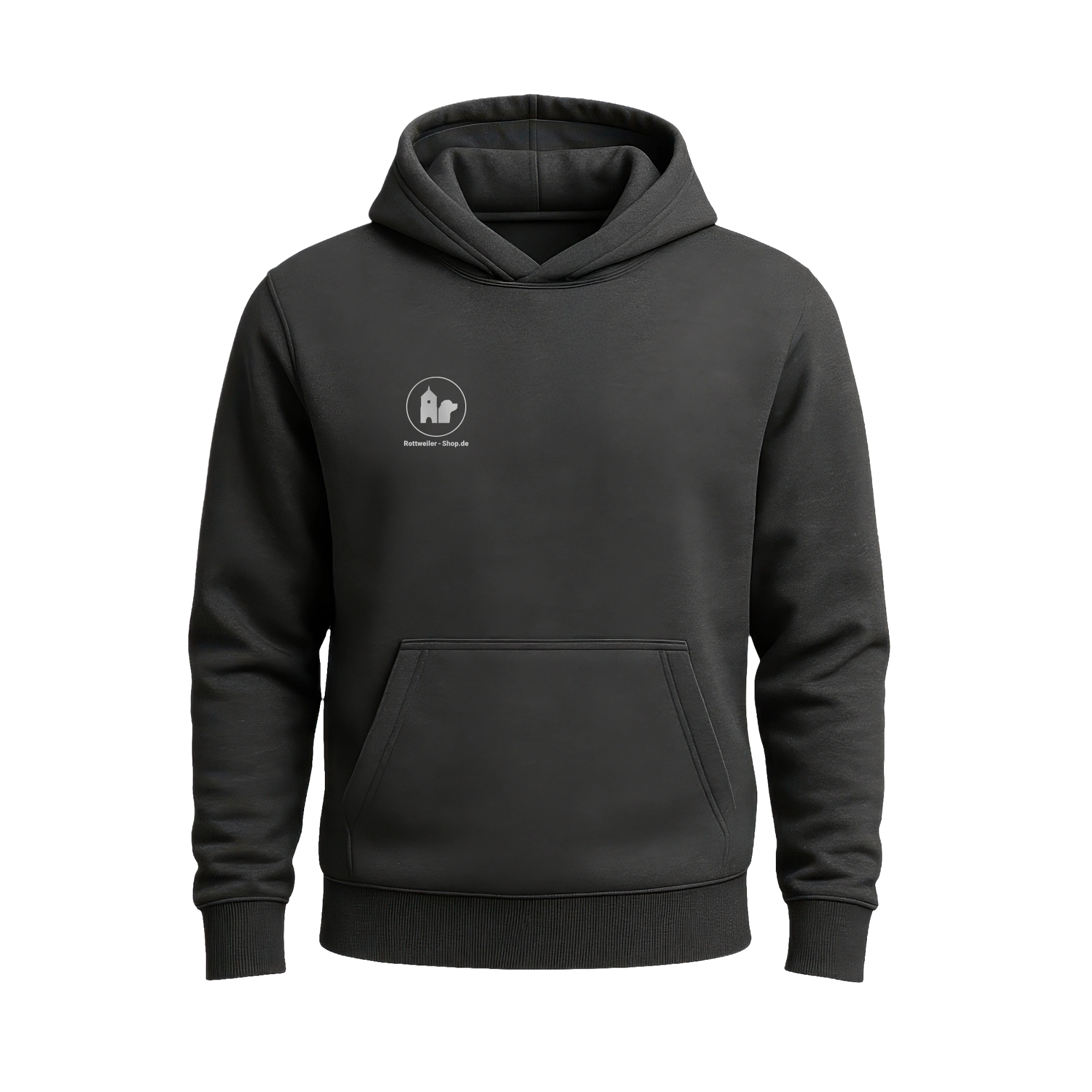RW-Shop Hoodie, Unisex, Schwarz mit weißen Details