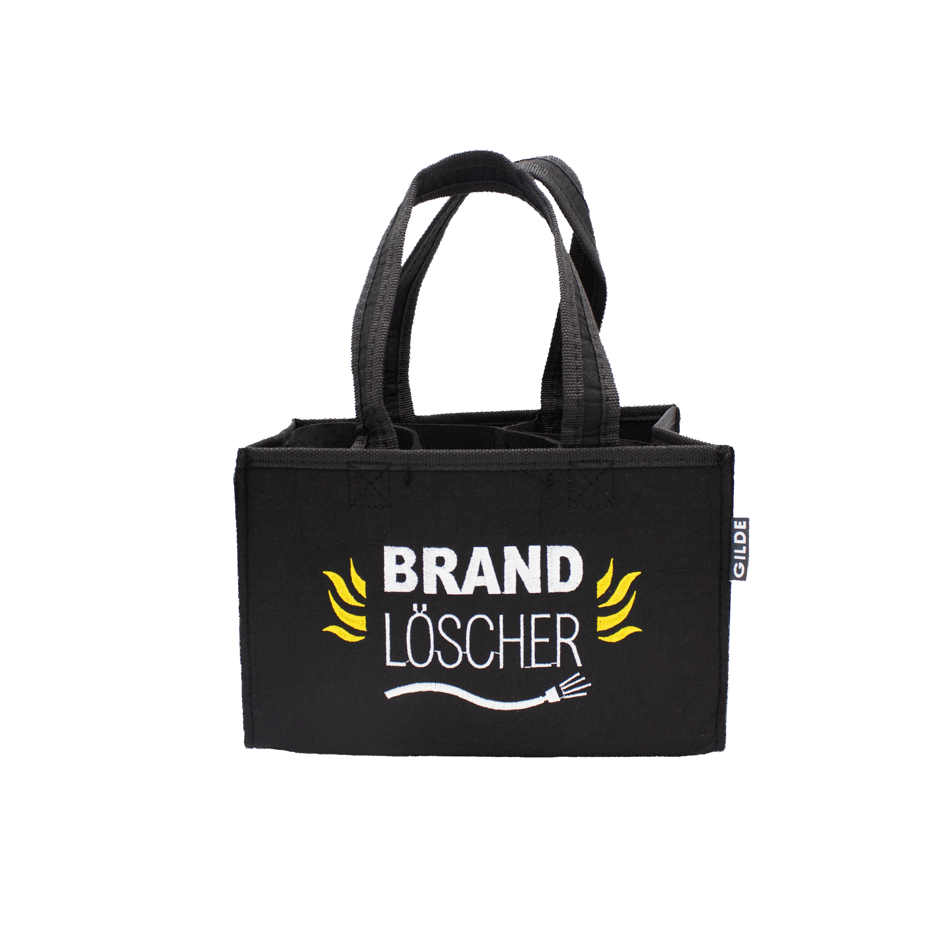 Männer-Handtasche aus Filz "Brandlöscher" – Flaschentasche für 6x 0,33 l