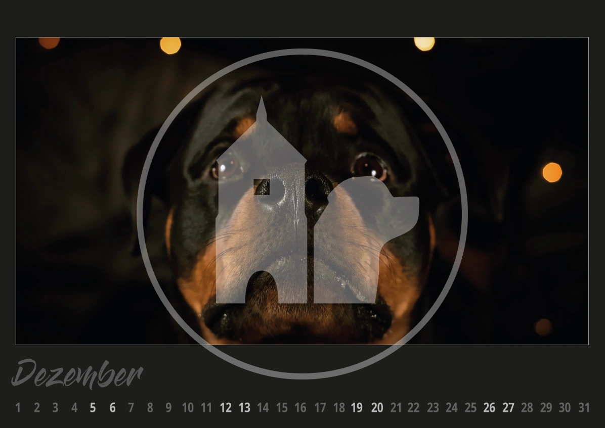 Rottweiler Hunde Kalender 2026