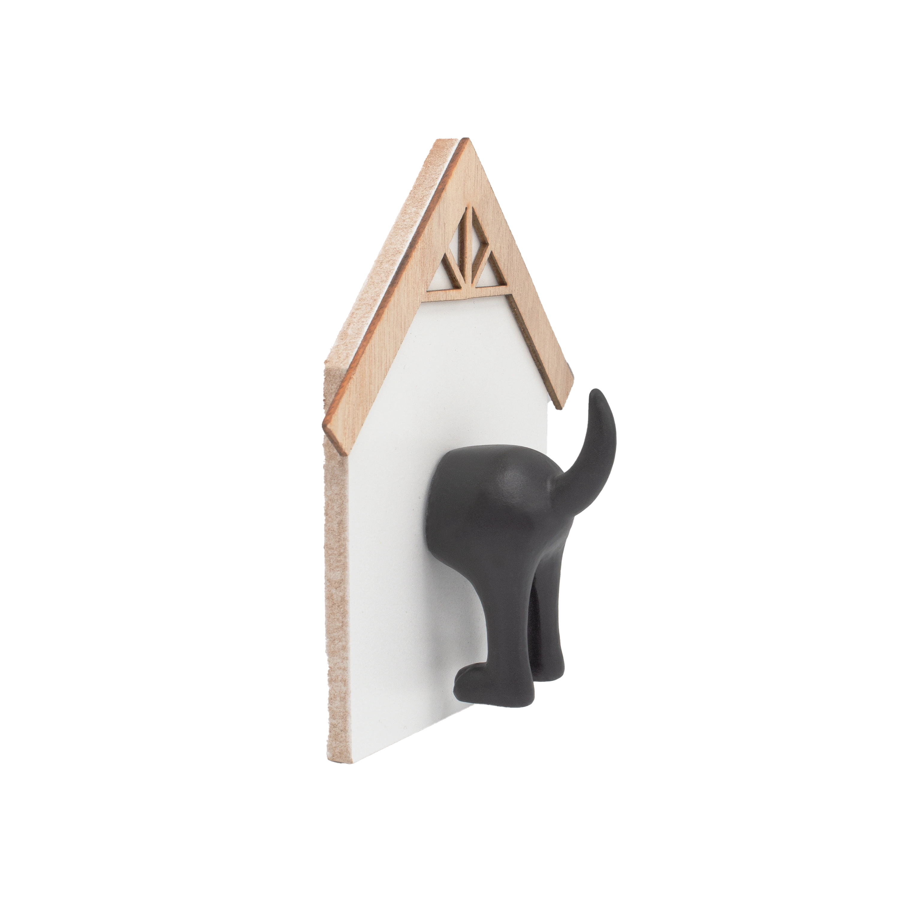 Wandgarderobe "Hundehaus" – Haken mit Hundeschwanz zum Aufhängen von Jacken & Leinen Wandgarderobe "Hundehaus" – Haken mit Hundeschwanz zum Aufhängen von Jacken & Leinen