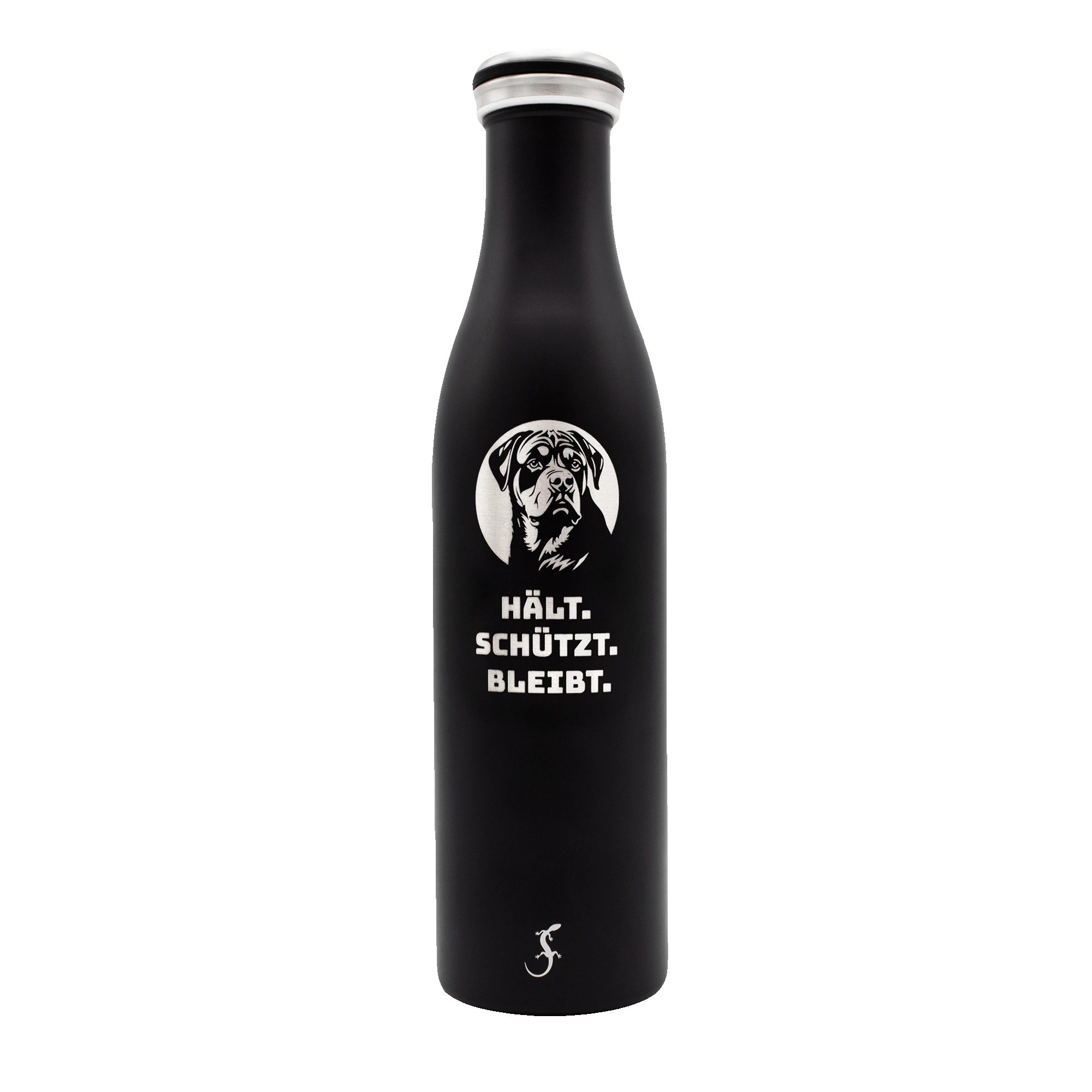 RW-Shop Isolierflasche, Hält. Schützt. Bleibt., Schwarz, 0,75l