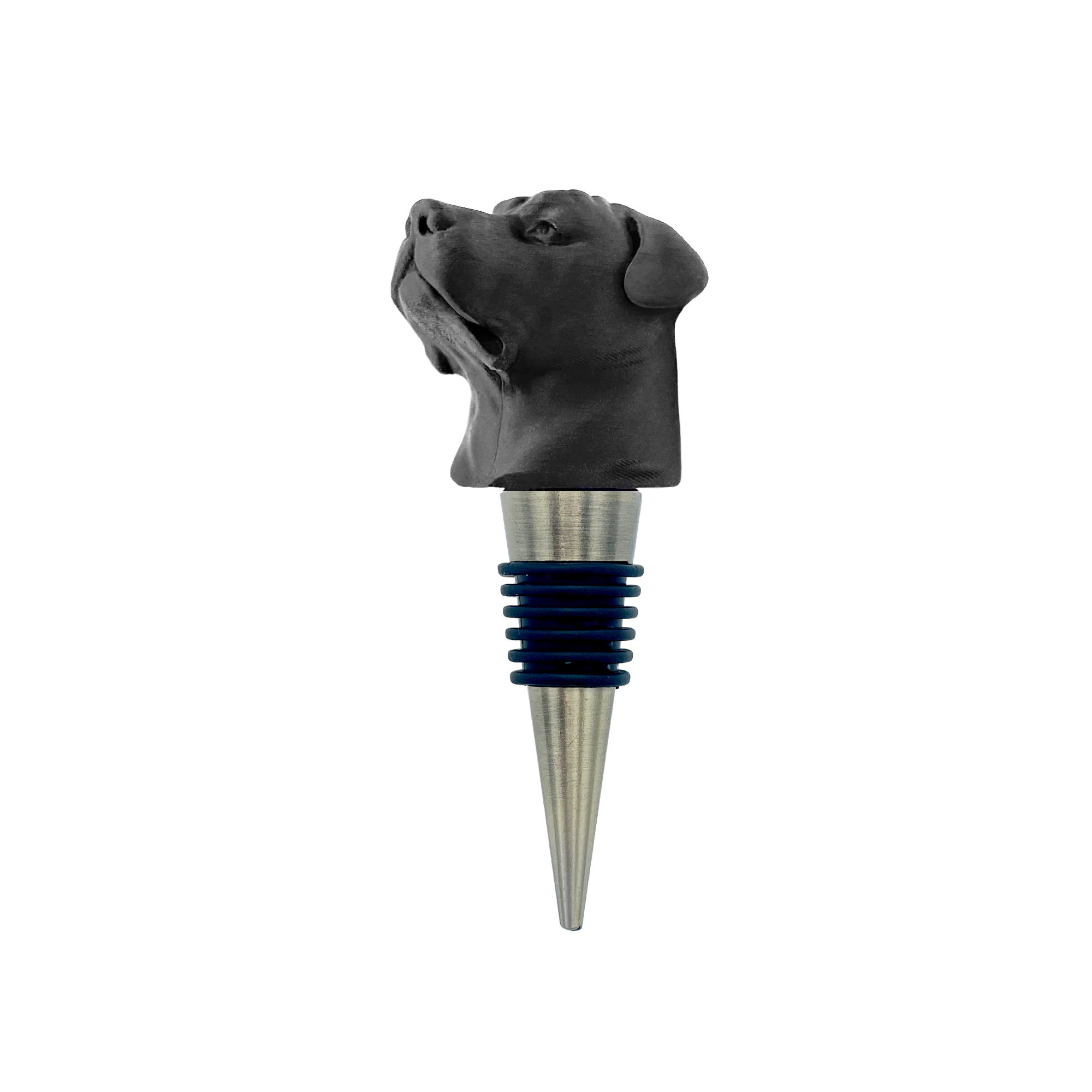 ROTTVILLE Flaschenverschluss, Rottweiler Kopf, Schwarz-Champagner