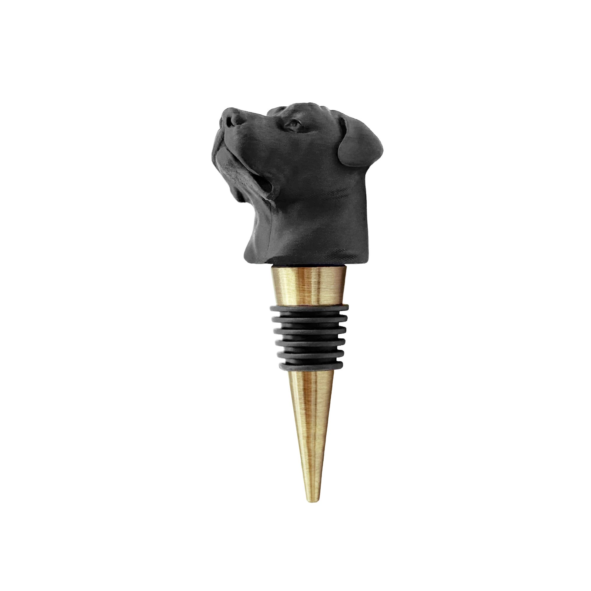 Flaschenverschluss Rottweilers schwarz Flaschenverschluss Rottweilers schwarz