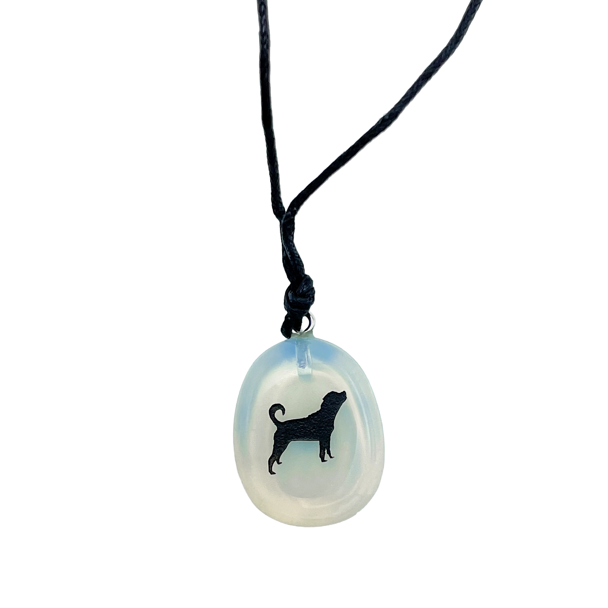 Edelstein-Halskette, Rottweiler, Transparent