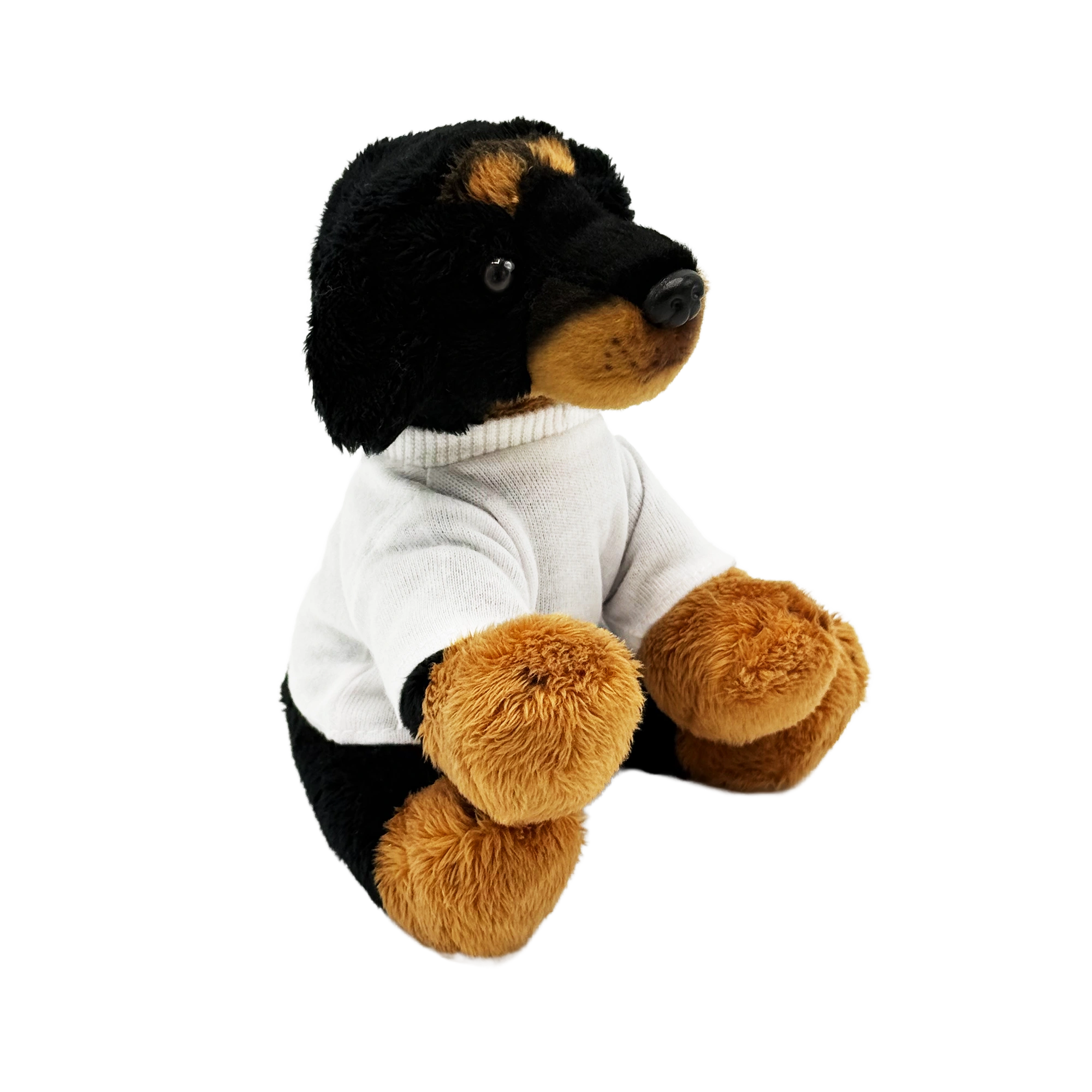 Kleines Rottweiler Kuscheltier mit T-Shirt – Nelis Motiv Kleines Rottweiler Kuscheltier mit T-Shirt – Nelis Motiv