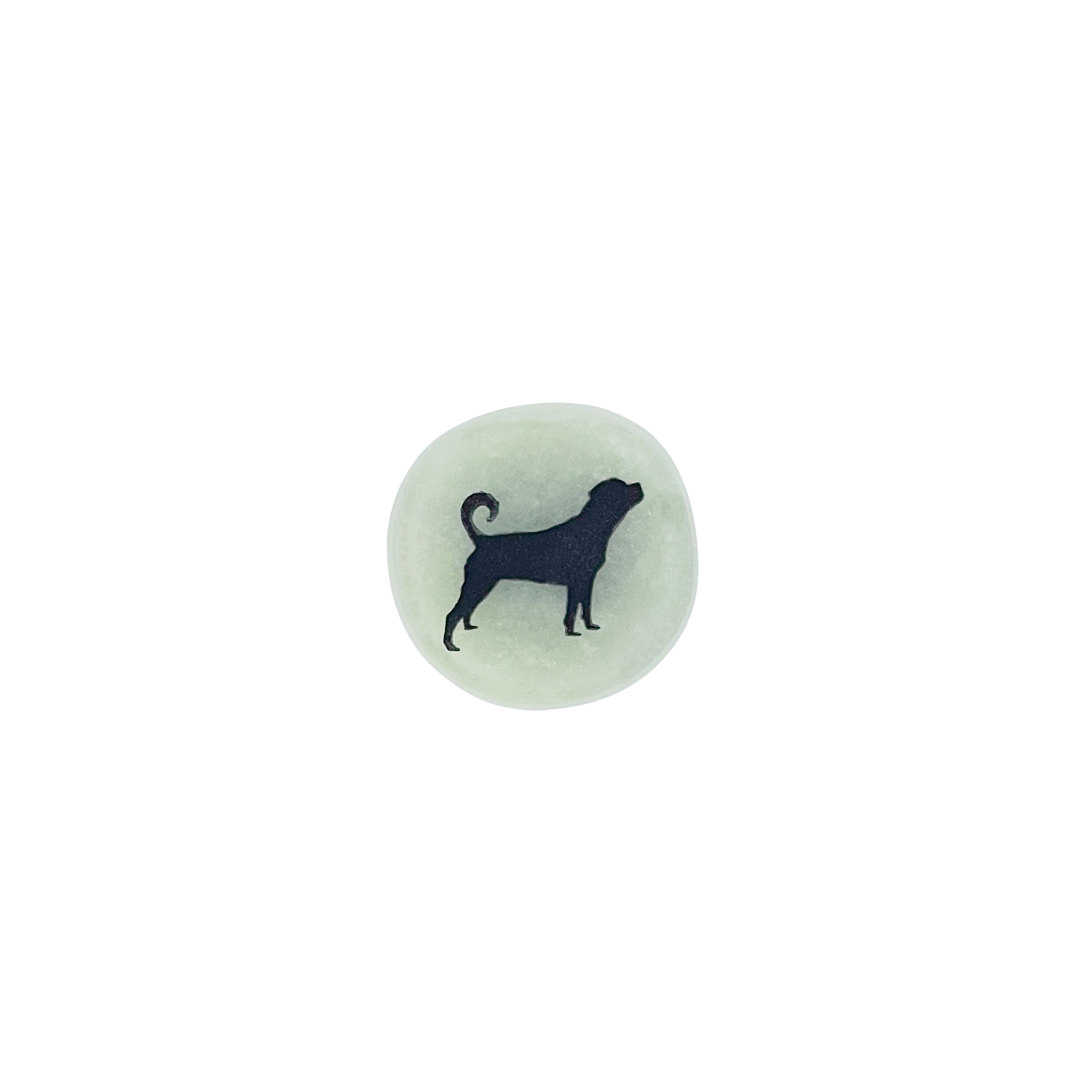 Edelstein Rottweiler Hund grün