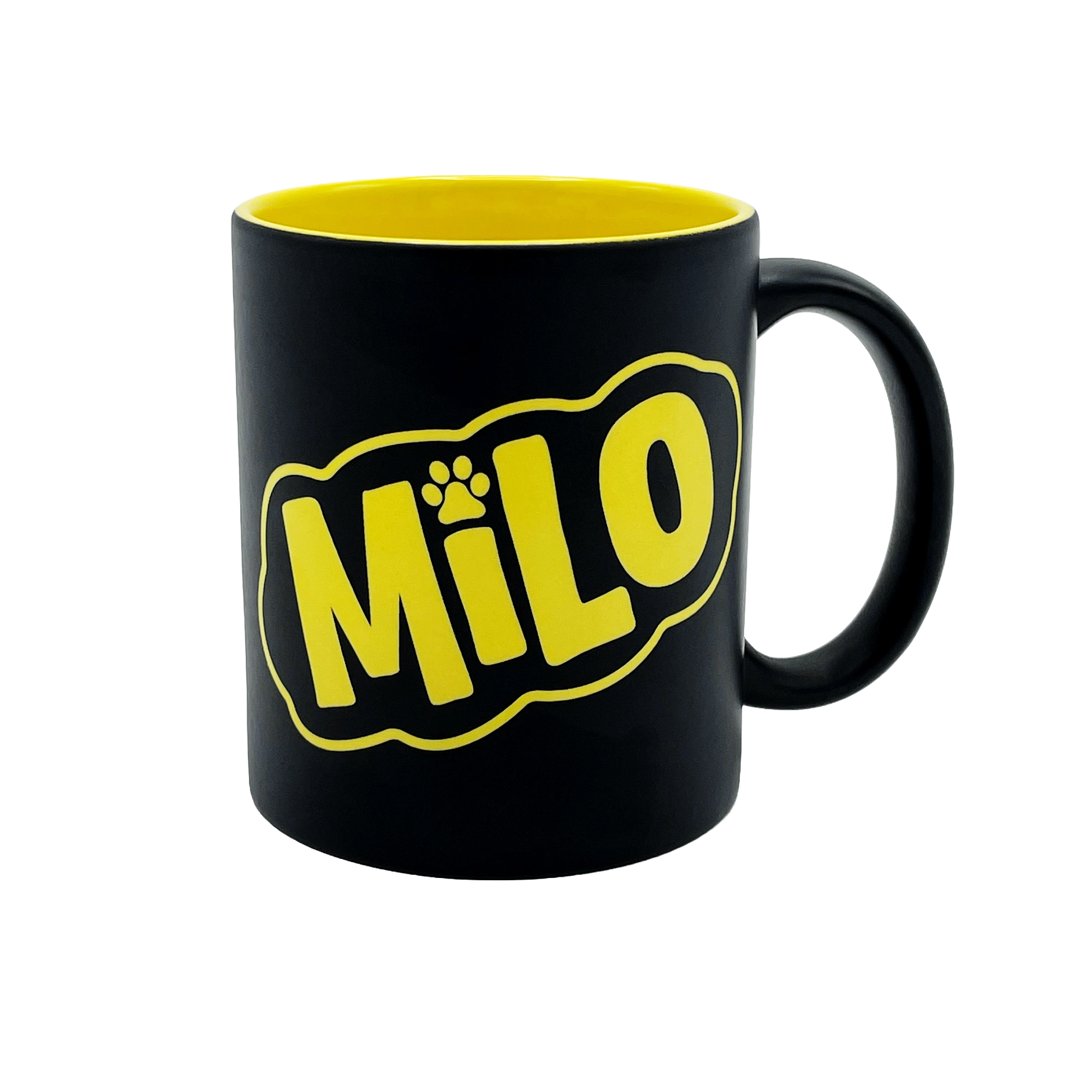 MILO Tasse, Schwarz mit gelben Details MILO Tasse, Schwarz mit gelben Details